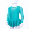 TSSOE Girls Long Sleeves Sequins Mesh Patchwork Gymnastics Ballet Dance Dress Figure Ice Skating Dress C04 8 Years view 3