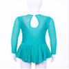 TSSOE Girls Long Sleeves Sequins Mesh Patchwork Gymnastics Ballet Dance Dress Figure Ice Skating Dress C04 8 Years view 4
