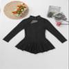 TSSOE Girls Long Sleeves Sequins Mesh Patchwork Gymnastics Ballet Dance Dress Figure Ice Skating Dress A01 12 Years view 3