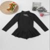 TSSOE Girls Long Sleeves Sequins Mesh Patchwork Gymnastics Ballet Dance Dress Figure Ice Skating Dress A01 12 Years view 4