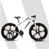 Mens Fat Tire Mountain Bike, Snow Bicycle 26-Inch Wheels, 4-Inch Wide Tires, 7/21/24/27/30 Speed, Carbon Steel Frame, Front and Rear Brakes, Multiple Colors,White,30speed view 1
