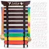 Winartton 10 Belts Karate Belt Display Rack with Stickers, Taekwondo Belt Display Holder, Martial Arts Belt Display, No Assembly Required, BJJ Hanging Holder for Adult view 1