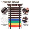 Winartton 10 Belts Karate Belt Display Rack with Stickers, Taekwondo Belt Display Holder, Martial Arts Belt Display, No Assembly Required, BJJ Hanging Holder for Adult view 3