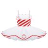 Duoremi Kids Girls Christmas Mrs Santa Costume Striped Tutu Dress Figure Ice Skating Fancy Dress up D 01 14 Years view 2