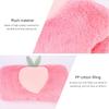 Homoyoyo Hand Warmer Pillows for Sofa Kids Pillow Fur Hand Gloves Ladies, Rabbit Fur Peach Pattern Hand Muffs, Winter Plush Hand Warmer for Women and Girls, Pink for Cold Weather view 4