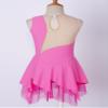 Jhaoyu Girls Shiny Rhinestone Figure Ice Skating Dress Ballet Tutu Skirted Leotard Competition Dancing Outfits Rose Pink B 6 Years view 4