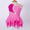 Jhaoyu Girls Shiny Rhinestone Figure Ice Skating Dress Ballet Tutu Skirted Leotard Competition Dancing Outfits Rose Pink B 14 Years view 3