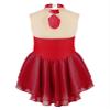 Jhaoyu Girls Shiny Rhinestone Figure Ice Skating Dress Ballet Tutu Skirted Leotard Competition Dancing Outfits Red D 8 Years view 2