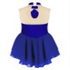 Jhaoyu Girls Shiny Rhinestone Figure Ice Skating Dress Ballet Tutu Skirted Leotard Competition Dancing Outfits Navy Blue D 14 Years view 2