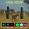 Odepro KL62Plus Green White IR850 Zoomable Hunting Light 850nm Long Range IR Illuminator for Night Vision Scope Mount Infrared Flashlight with Stepless Dimming Switch for Hog Coyote Predator Hunting view 3
