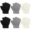ONESING 6 Pair Baby Gloves Toddler Gloves Toddler Winter Gloves Kids Gloves Winter Stretchy Knit Gloves for Kids Boys Girls view 1