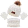 Kids Winter Warm Beanie Hat Scarf Gloves Set Knitted Thick Thermal Winter Accessories Sets for Girls Boys Aged 1-5 view 1