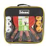 Idena 40222-12-Piece Table Tennis Set with 4 Table Tennis Bats and 8 Balls in White and Orange in 3-Star Quality, Packed in a Carry Bag view 1