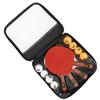 Idena 40222-12-Piece Table Tennis Set with 4 Table Tennis Bats and 8 Balls in White and Orange in 3-Star Quality, Packed in a Carry Bag view 2