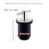 CUREOL Stainless Steel 304 Handle Rubber Drain Plug T-Handle Twist-in Hull Livewell Bilge transom Seawall Marine Boat Yacht Accessories (Color : for 25mm Hole) view 4
