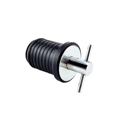 CUREOL Stainless Steel 304 Handle Rubber Drain Plug T-Handle Twist-in Hull Livewell Bilge transom Seawall Marine Boat Yacht Accessories (Color : for 32mm Hole)