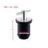 CUREOL Stainless Steel 304 Handle Rubber Drain Plug T-Handle Twist-in Hull Livewell Bilge transom Seawall Marine Boat Yacht Accessories (Color : for 32mm Hole) view 2