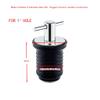 CUREOL Stainless Steel 304 Handle Rubber Drain Plug T-Handle Twist-in Hull Livewell Bilge transom Seawall Marine Boat Yacht Accessories (Color : for 32mm Hole) view 3