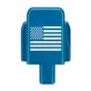 NDZ Performance Rear Slide Cover Plate for Sig P320 Series 9mm .40 .357 .45 ACP Laser Engraved Anodized Aluminum in Blue, Made in The USA - US Flag view 1