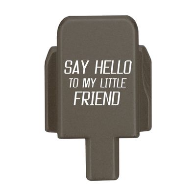 NDZ Performance Rear Slide Cover Plate for Sig P320 Series 9mm .40 .357 .45 ACP Laser Engraved Anodized Aluminum in Hardcoat FDE, Made in The USA - Say Hello 3