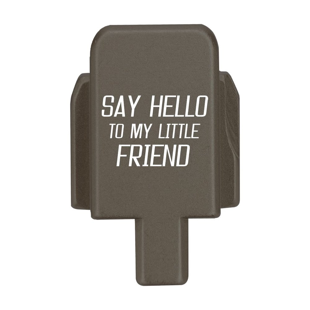 NDZ Performance Rear Slide Cover Plate for Sig P320 Series 9mm .40 .357 .45 ACP Laser Engraved Anodized Aluminum in Hardcoat FDE, Made in The USA - Say Hello 3