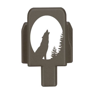 NDZ Performance Rear Slide Cover Plate for Sig P320 Series 9mm .40 .357 .45 ACP Laser Engraved Anodized Aluminum in Hardcoat FDE, Made in The USA - Wolf Moon 3
