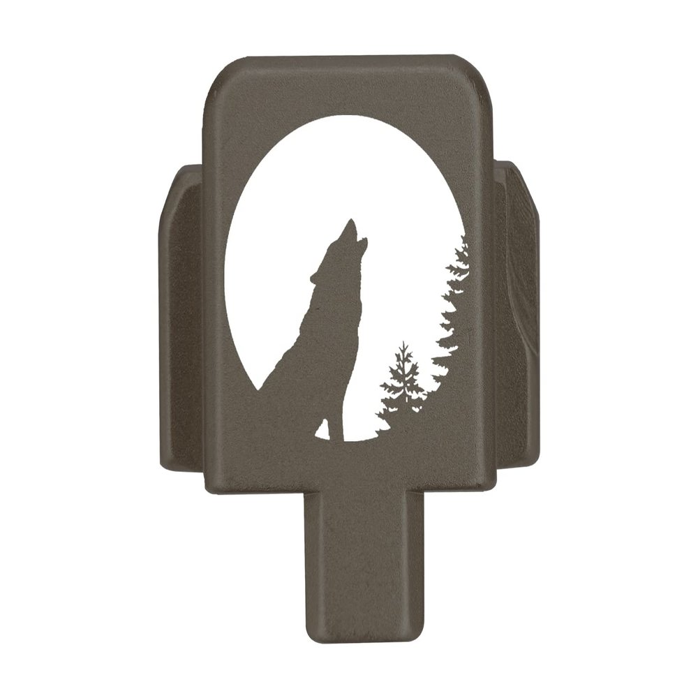 NDZ Performance Rear Slide Cover Plate for Sig P320 Series 9mm .40 .357 .45 ACP Laser Engraved Anodized Aluminum in Hardcoat FDE, Made in The USA - Wolf Moon 3