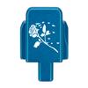NDZ Performance Rear Slide Cover Plate for Sig P320 Series 9mm .40 .357 .45 ACP Laser Engraved Anodized Aluminum in Blue, Made in The USA - Rose Swoosh Petals view 1