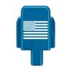 NDZ Performance Rear Slide Cover Plate for Sig P320 Series 9mm .40 .357 .45 ACP Laser Engraved Anodized Aluminum in Blue, Made in The USA - US Flag Inverse Alternate view 1