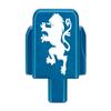 NDZ Performance Rear Slide Cover Plate for Sig P320 Series 9mm .40 .357 .45 ACP Laser Engraved Anodized Aluminum in Blue, Made in The USA - Hearaldic Lion 1 view 1