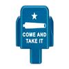NDZ Performance Rear Slide Cover Plate for Sig P320 Series 9mm .40 .357 .45 ACP Laser Engraved Anodized Aluminum in Blue, Made in The USA - Come and Take It Cannon Text 2 Line view 1