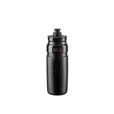 Elite Fly Tex Cycling Water Bottle 750ml  Black  Ultra-Lightweight, BPA-Free, Easy-Squeeze Sports Bottle for Road, MTB & Gravel