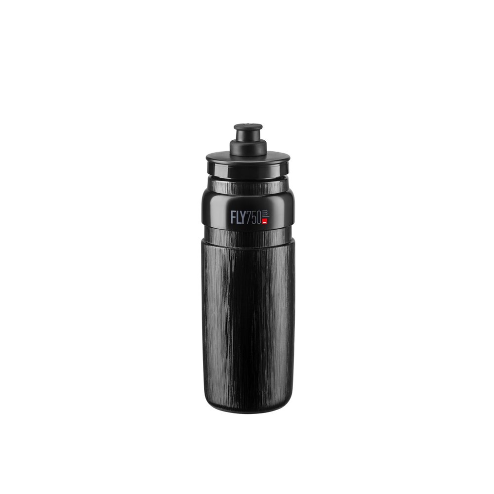 Elite Fly Tex Cycling Water Bottle 750ml  Black  Ultra-Lightweight, BPA-Free, Easy-Squeeze Sports Bottle for Road, MTB & Gravel