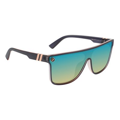 Blenders Eyewear SciFi Polarized Sunglasses Single-Lens with a Flat-Top Design 100% UV Protection For Men & Women Night City