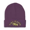 Speedy Pros Beanies for Men Tuba Player Embroidery Skull Cap Winter Hats for Women Acrylic One Size Purple Design Only view 1