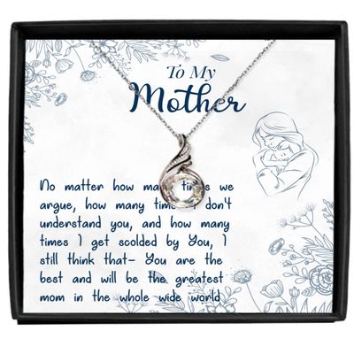 zapbest Rising Phoenix Necklace Luxury Box You Are The Best Mom In The World, Mother Necklace, Birthday Necklace For Mom, Mothers Day, From Son, Daughter, R