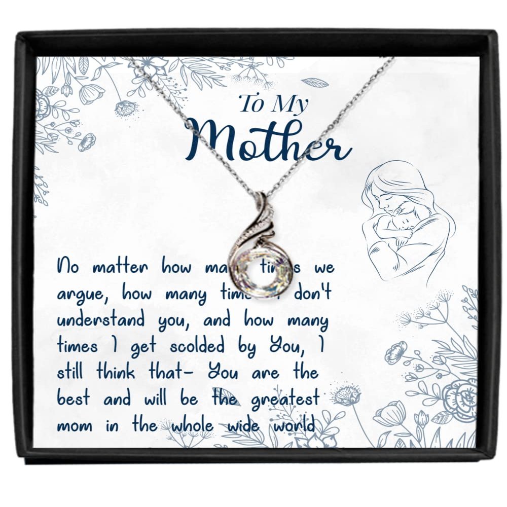 zapbest Rising Phoenix Necklace Luxury Box You Are The Best Mom In The World, Mother Necklace, Birthday Necklace For Mom, Mothers Day, From Son, Daughter, R