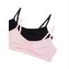 Maidenform Girl girls Seamless Ruched Crop Bra, Lotus Pink/Black, Medium view 1