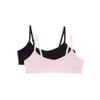 Maidenform Girl girls Seamless Ruched Crop Bra, Lotus Pink/Black, Medium view 3