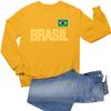 Go All Out 3X-Large Gold Adult Team Brasil Brazil Pride Sweatshirt Crewneck view 1