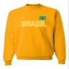 Go All Out 3X-Large Gold Adult Team Brasil Brazil Pride Sweatshirt Crewneck view 2