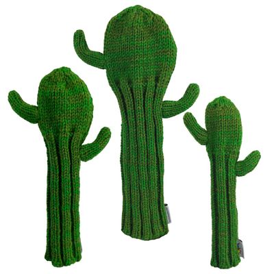 Cactus Knit Golf Club Headcovers by Sunfish (3 Piece Set Driver Fairway Hybrid)
