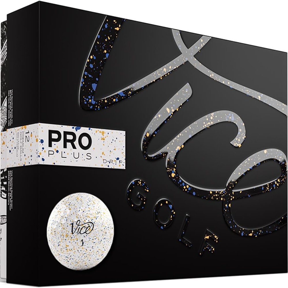 Vice Golf Limited Edition Pro Plus Golf Balls (Drip Navy Orange)