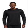 Expert Brand USA-Made Men's Oxymesh Dry Fit Athletic Long Sleeve Shirt, Black, Small view 1