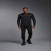 Expert Brand USA-Made Men's Oxymesh Dry Fit Athletic Long Sleeve Shirt, Black, Small view 2