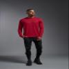 Expert Brand USA-Made Men's Oxymesh Dry Fit Athletic Long Sleeve Shirt, Red, XS view 2