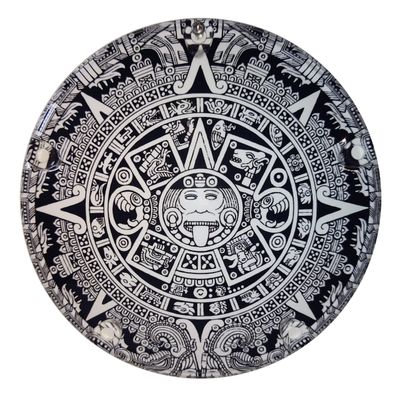 AMERICAN FREEDOM Custom Aluminum 5 Hole Twin Cam Derby Clutch Cover for Harley Davidson - Aztec Calendar (Matte Finish, 1999-2015 Touring & Trike Models)