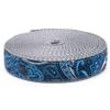 Country Brook Design - Blue Paisley on Silver Nylon Webbing (1 Inch, 10 Yards) view 1