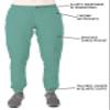 Green Town Scrubs for Women Scrub Set - Jogger Pant and V-Neck Top, 6 Pockets, Easy Care Uniforms-Sage-Small view 3