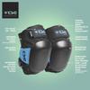 TSG Knee Pads Force III A, Skateboard, Hardshell, EVA and ACF Foam, Protective Gear, Crash Protection, Replaceable PE Cap, Tear Resistant Nylon, Open Back, Adults, Black view 4